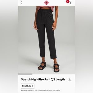 Lululemon stretch high rise pant